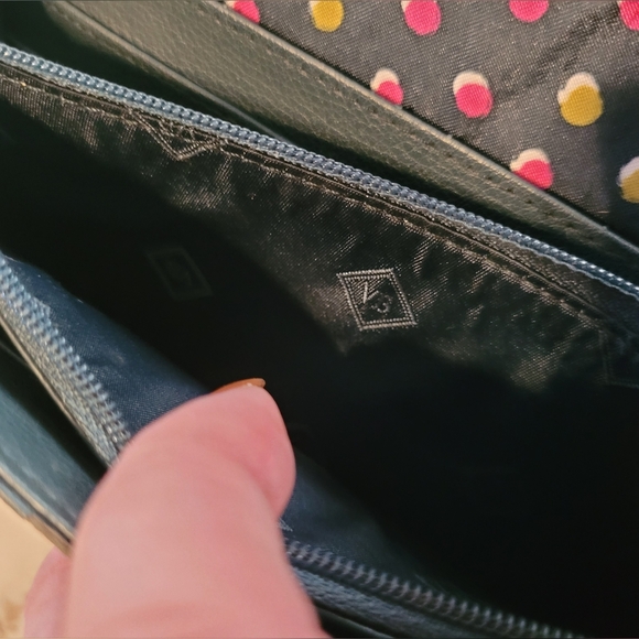 Vera Bradley Lily Floral Polka Dot Yellow Pink Multi Pocket Wallet - Picture 10 of 15